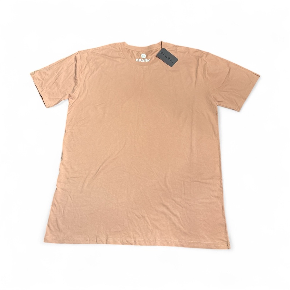 Spark Athleisure Men’s Short sleeve T-Shirt crew neck dusty rose Size XXL NWT
